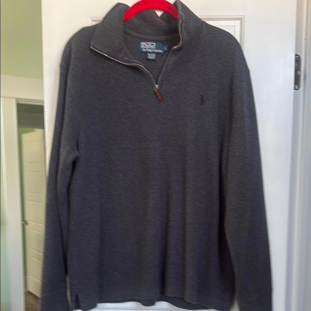 Ralph Lauren Gray Quarter-Zip Pullover Sweatshirt